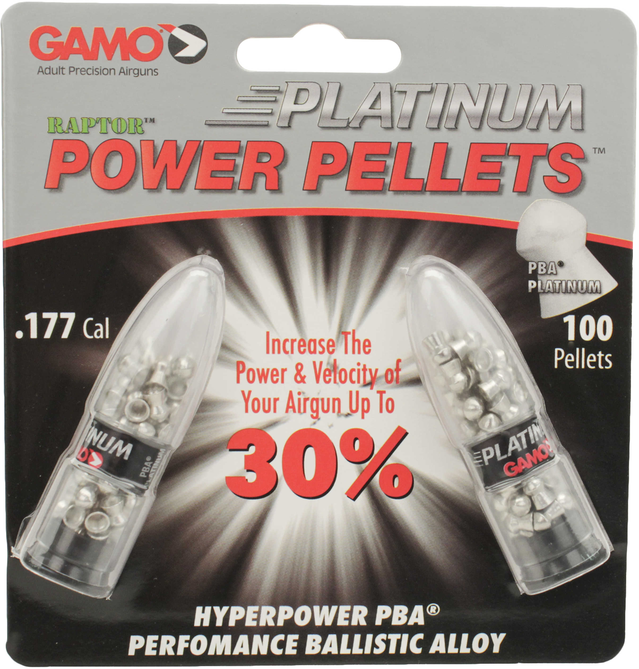 Gamo PBA Platinum Pellets 177PEL Black Blister Card 100/Pack 632265454