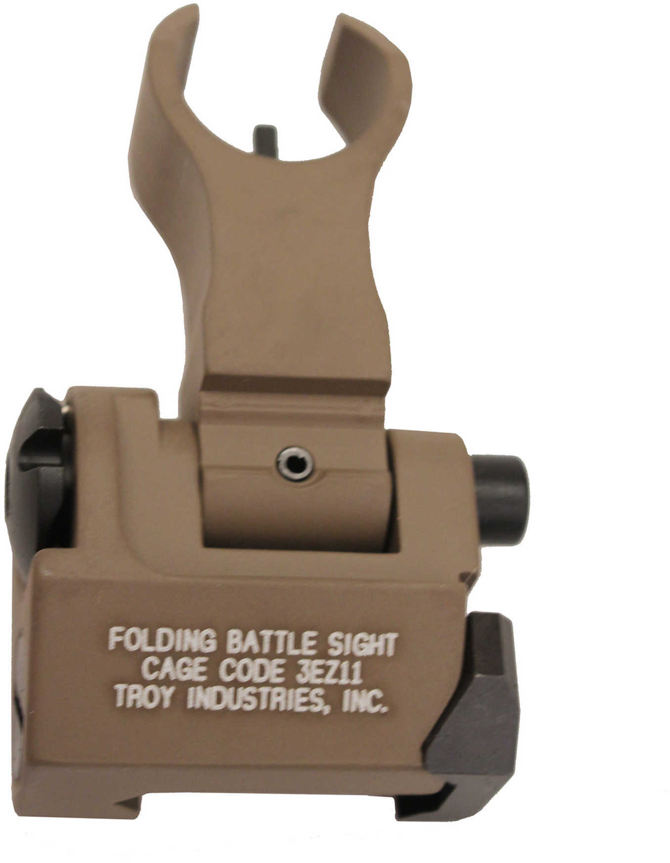 Troy Ind SSIGFBSFHFT BattleSight Front Folding HK AR-15/M4/M16 Aluminum FDE