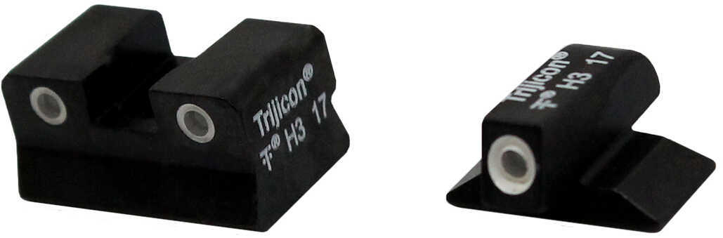 Trijicon 600049 Bright and Tough Night Sights Beretta 92A1/96A1 Tritium Green w/White Outline Black