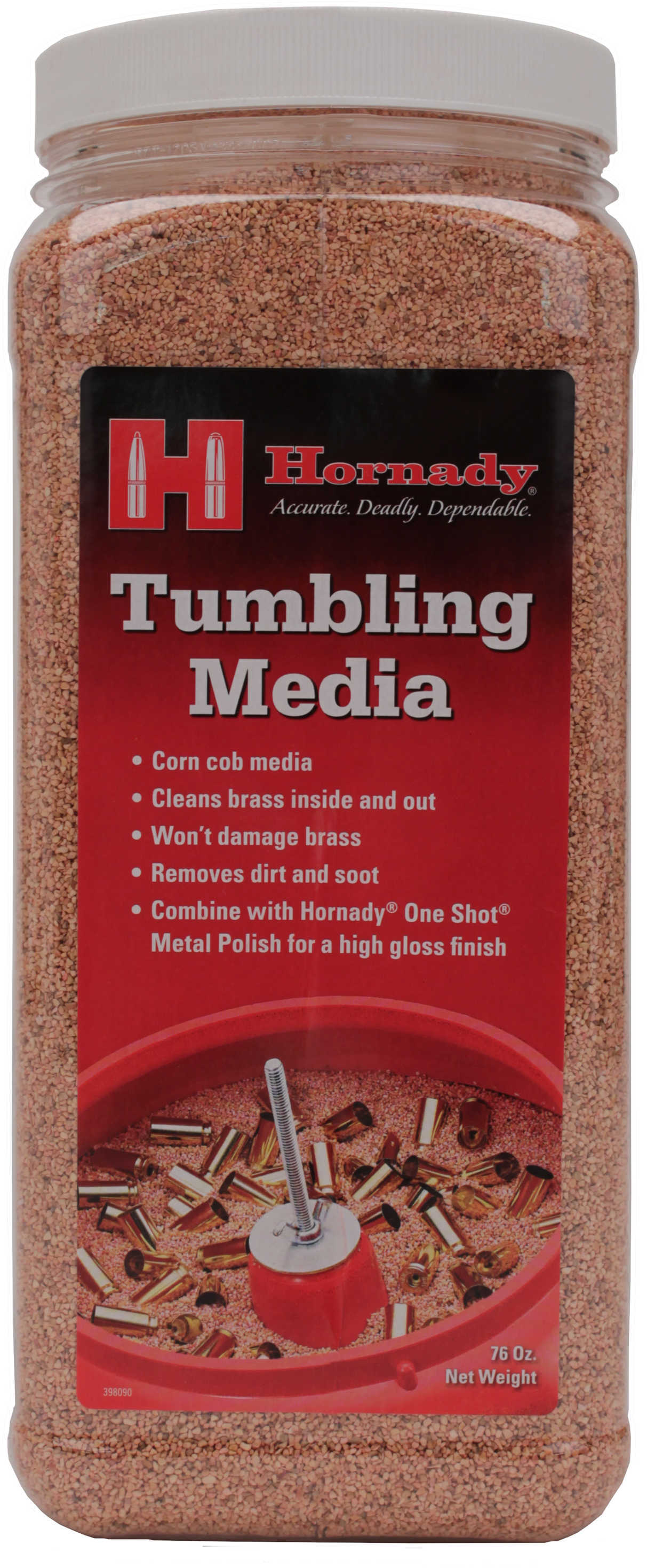 Hornady One Shot Tumbling Media 76oz Ground Corn Cob