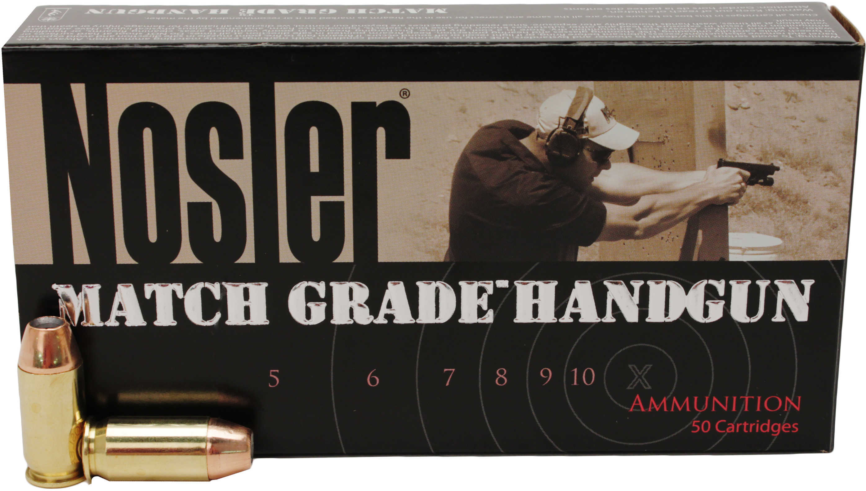 45 ACP 185 Grain Hollow Point 50 Rounds Nosler Ammunition