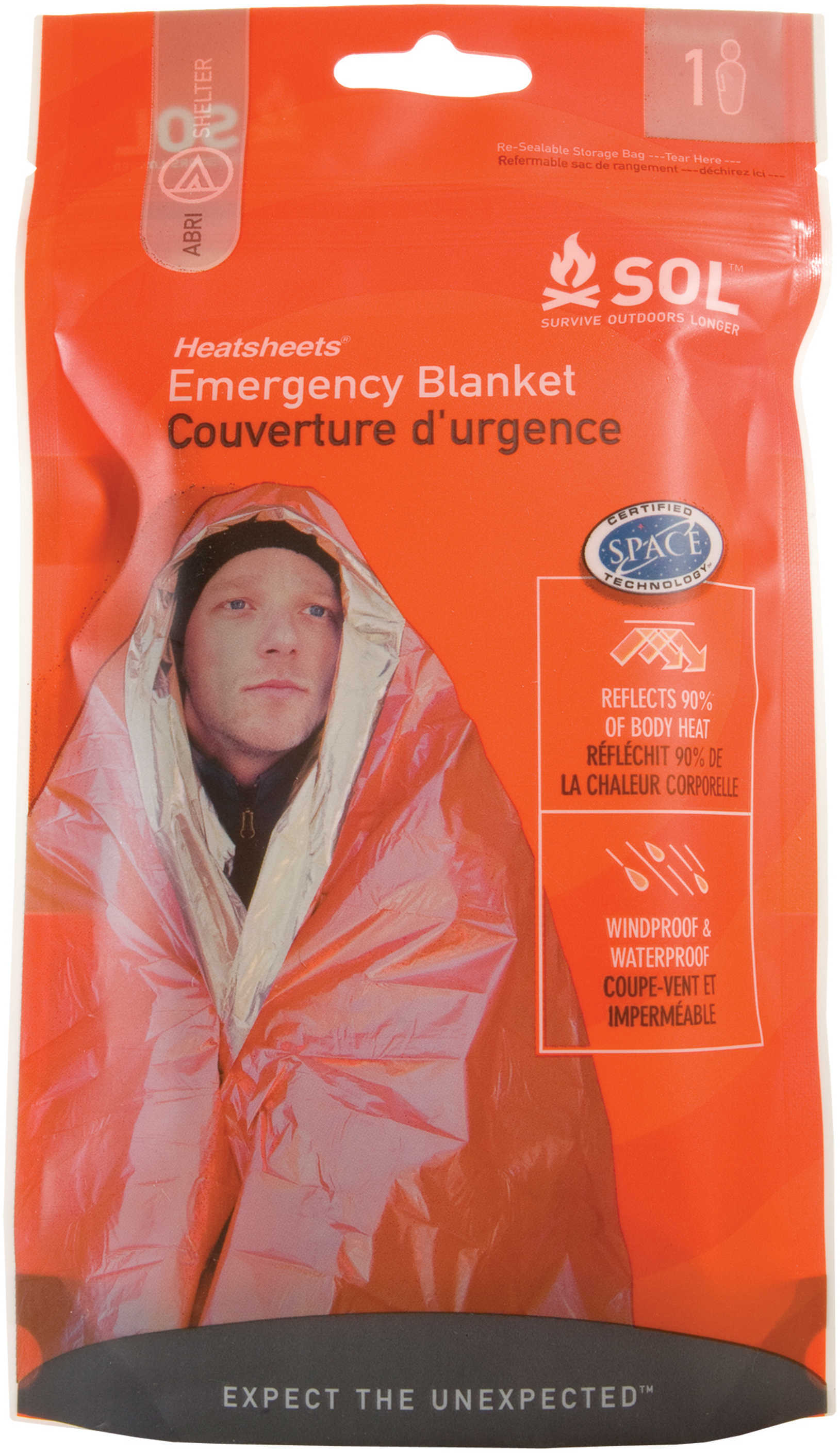 Adventure Medical Kits 01401222 Emergency Blanket One Person Orange