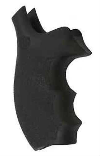 Hogue 62000 Rubber Bantam with Finger Grooves Grip S&W K/L Frame w/Round Butt Black