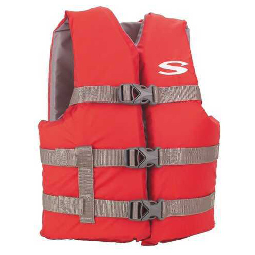 Stearns Classic Youth Life Jacket - 50-90lbs - Red/Grey