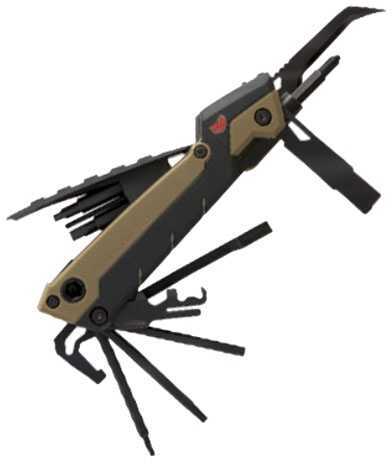 AVID Gun Tool Pro AR15 Multi-Tool Optimized for the Flat Dark Earth/ Black Finish Plain Edge Blade Stainless Steel