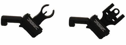 Troy Industries Offset Folding Sight Set AR-15 HK Front/Round Rear Aluminum Black