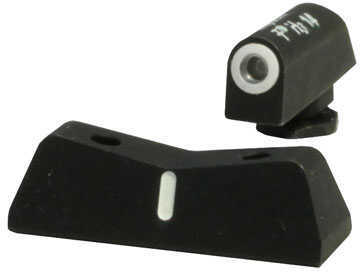 XS SIGHTS GL0003S4 DXW Standard Dot Compatible with for Glock 42/43 Green Tritium w/White Outline Front Black