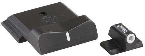 XS SIGHTS SW0024S4 DXW Standard Dot S&W M&P Shield Green Tritium w/White Outline Front Black Stripe Rear