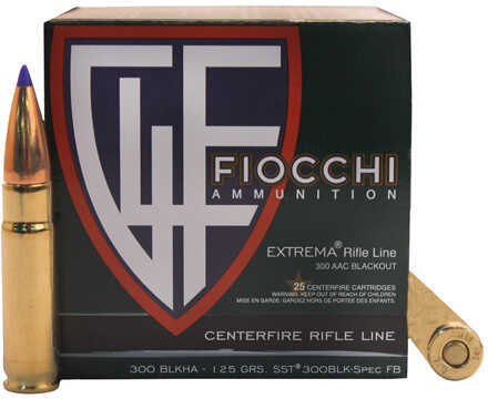 300 AAC Blackout 125 Grain SST 25 Rounds Fiocchi Ammunition