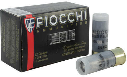 12 Gauge 2-3/4" Lead Rifled Slug  7/8 oz 10 Rounds Fiocchi Shotgun Ammunition