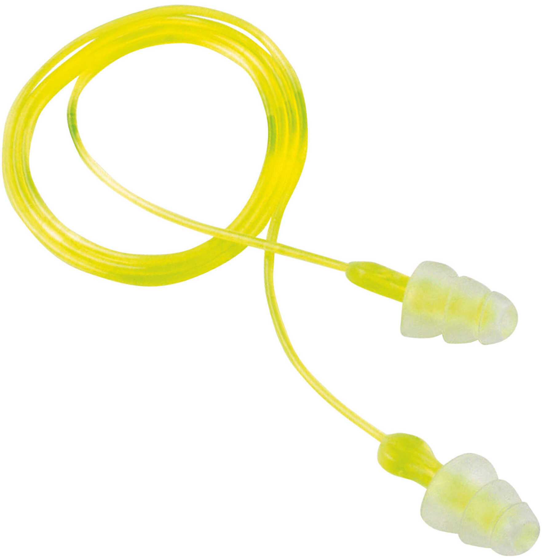 3M/Peltor Tri-Flange Ear Plug Reusable Hearing Protection With Cord 3 Pack Yellow 97317