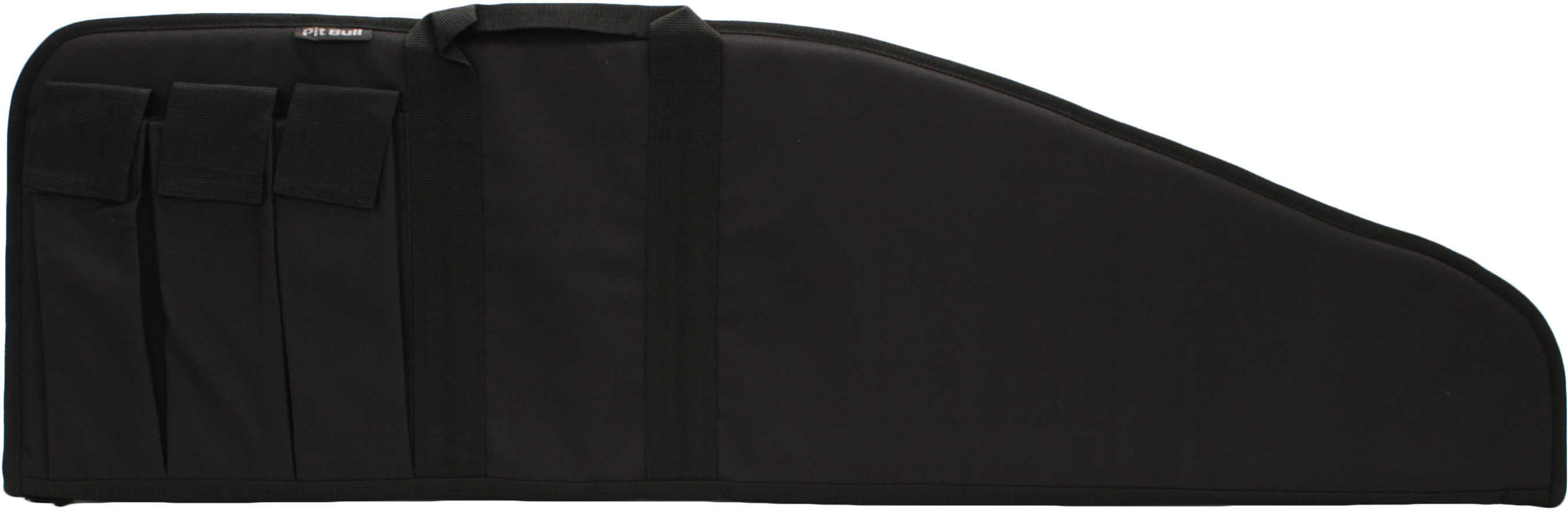 Bulldog Pitbull Tactical Rifle Case 43" 1.5"Padding Floats Extra Mag Pouches Black