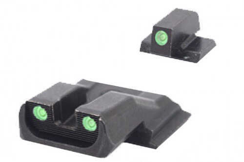 Meprolight 11770 Tru-Dot Night Sight Set S&W M&P Shield Tritium Green Front/Rear Black