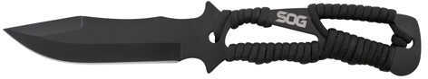 S.O.G SOG-F041Tn-C Throwing Knives Fixed 4.40" Plain Black Hardcased 420 Stainless Steel Blade/Black Grn Handle W/Sheath