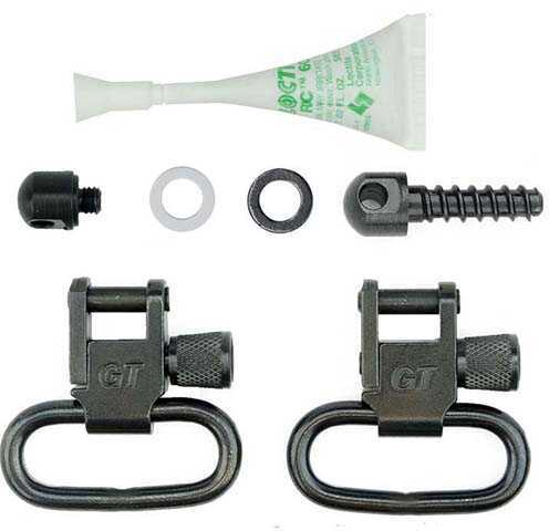 Grovtec US Inc GTSW31 Mossberg 500 Forend Band Mount Swivel Set 1" Black Steel