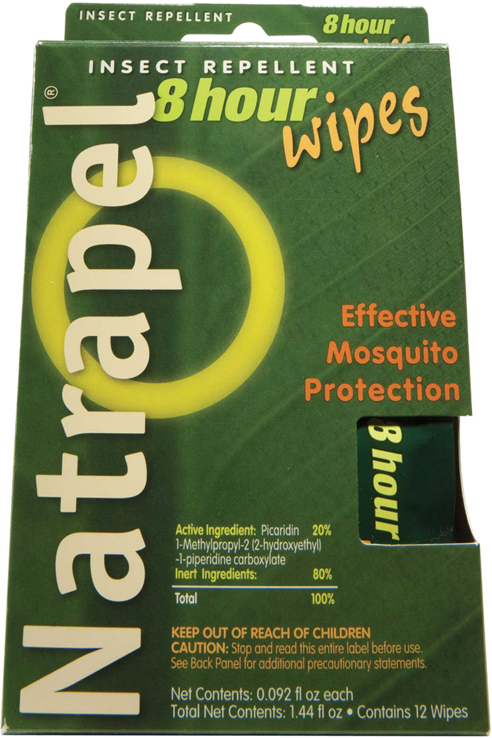 Natrapel 00066095 Repellent Wipes Repels Ticks & Biting Insects Effective Up To 12 Hrs 12 Per Box