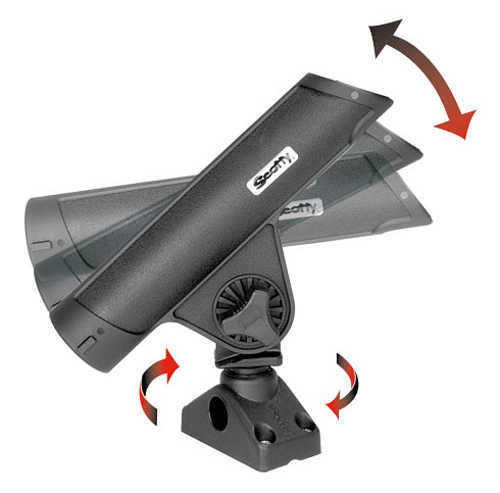 Scotty Rodmaster II Holder Black W/ 241 Side/Deck Mnt
