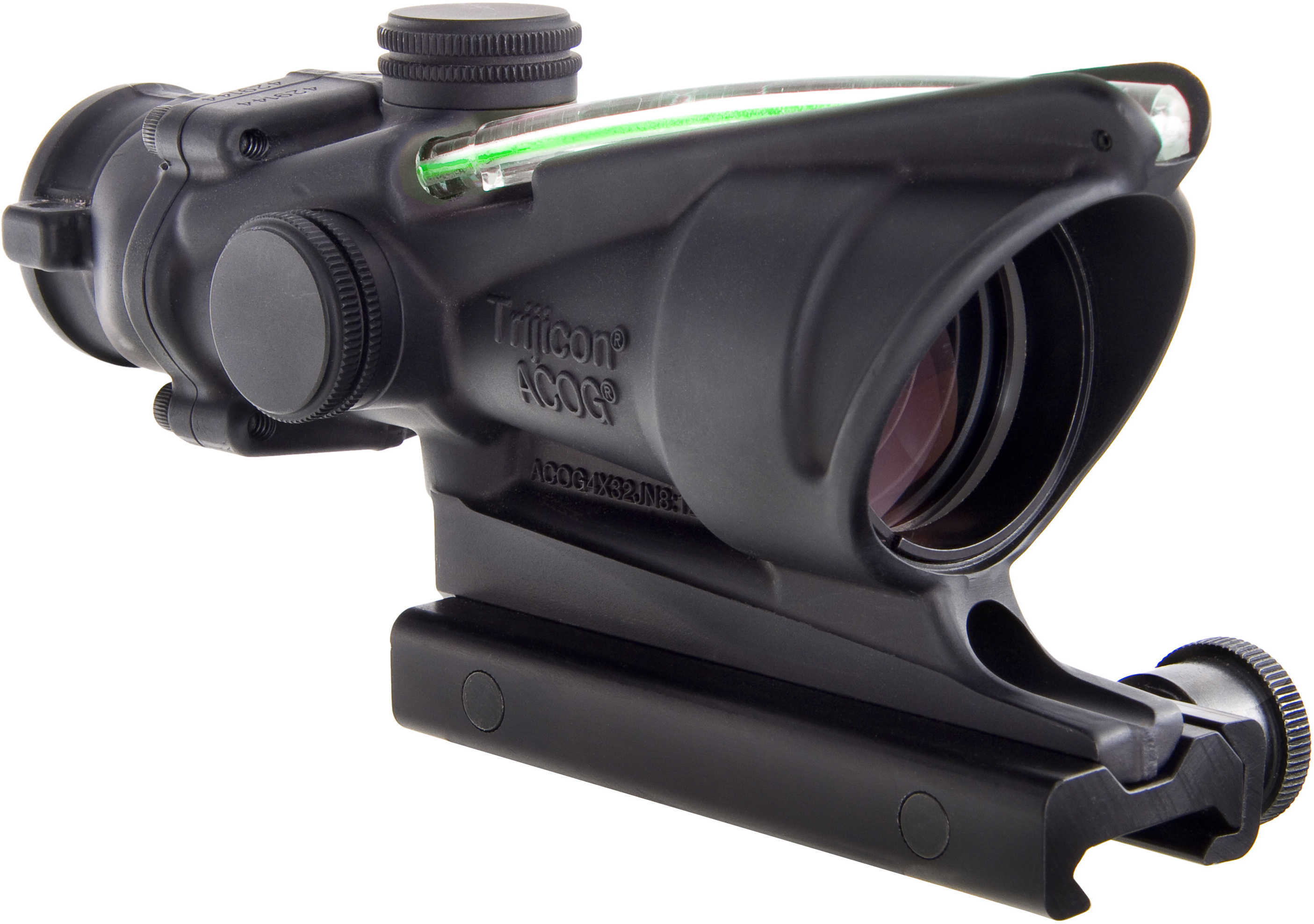 Trijicon 100209 ACOG 4x 32mm Obj 36.8 ft @ 100 yds FOV Black Matte Finish Dual Illuminated Crosshair 223 Ballistic Green