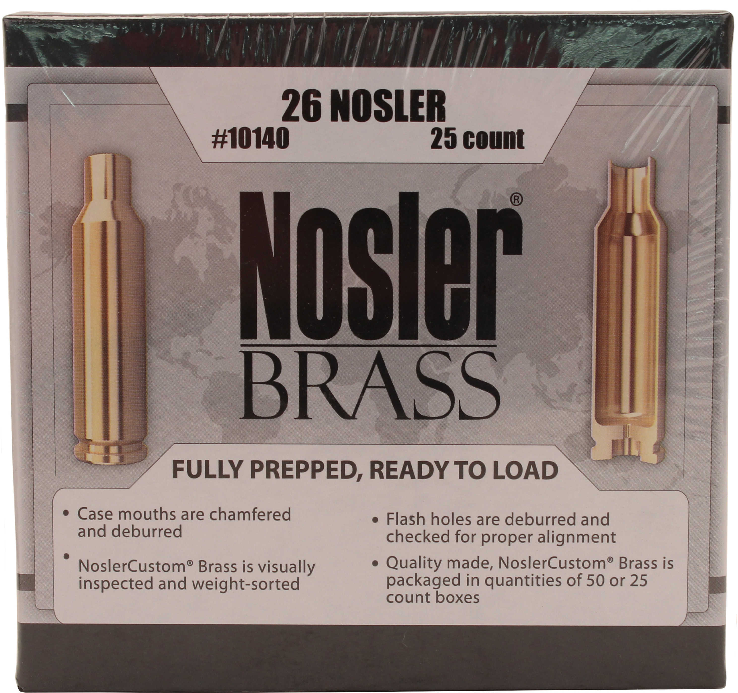 Nosler 10140 Reloading Brass Custom 26 Nosler 25 Per Box