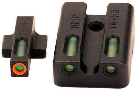 Truglo TG13HP1PC TFX HK VP 9&40P30P30SKP30L45 Tactical U-Notch Green Tritium/Fiber Optic w/Orange Outline Blac