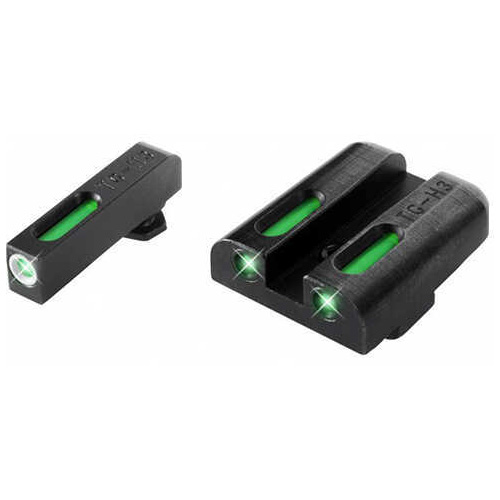 Truglo TG13KM1PC Brite-Site TFX Pro Day/Night Sights Kimber Tritium/Fiber Optic Green w/Orange Outline Front U-Notch Gre