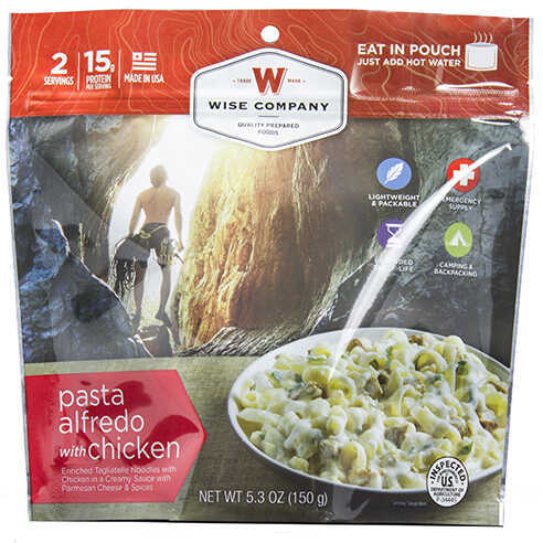 Wise Foods 05902 Outdoor Kit Pasta Alfredo with Chicken Dehydrated/Freeze Dried