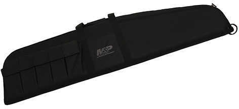 M&P Accessories 110016 Duty Series Large Case 45" Black 5 Exterior Mag Pouches For Rifle/Shotgun