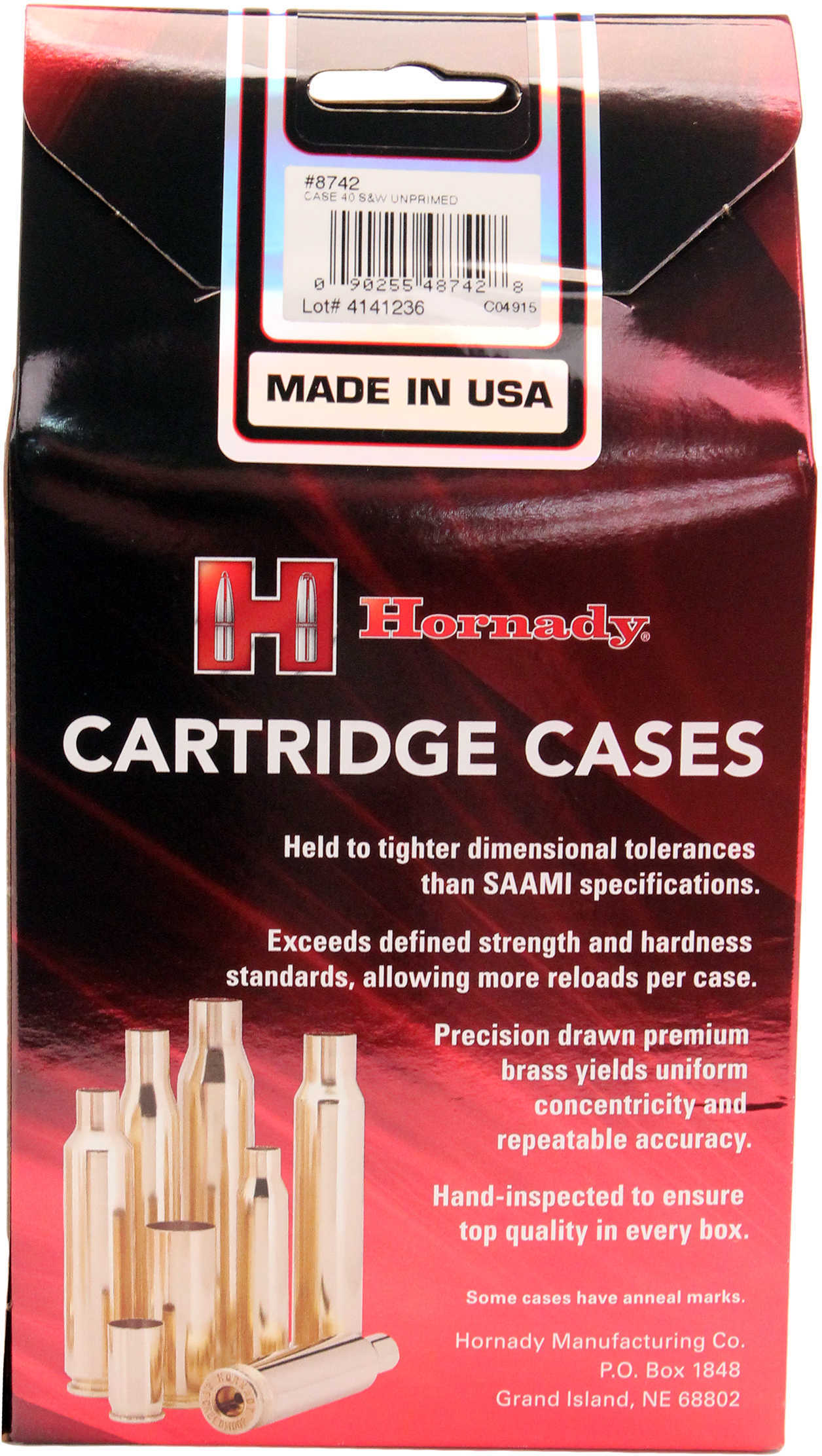 Hornady Unprimed Cases 40 S&W 200 Pcs