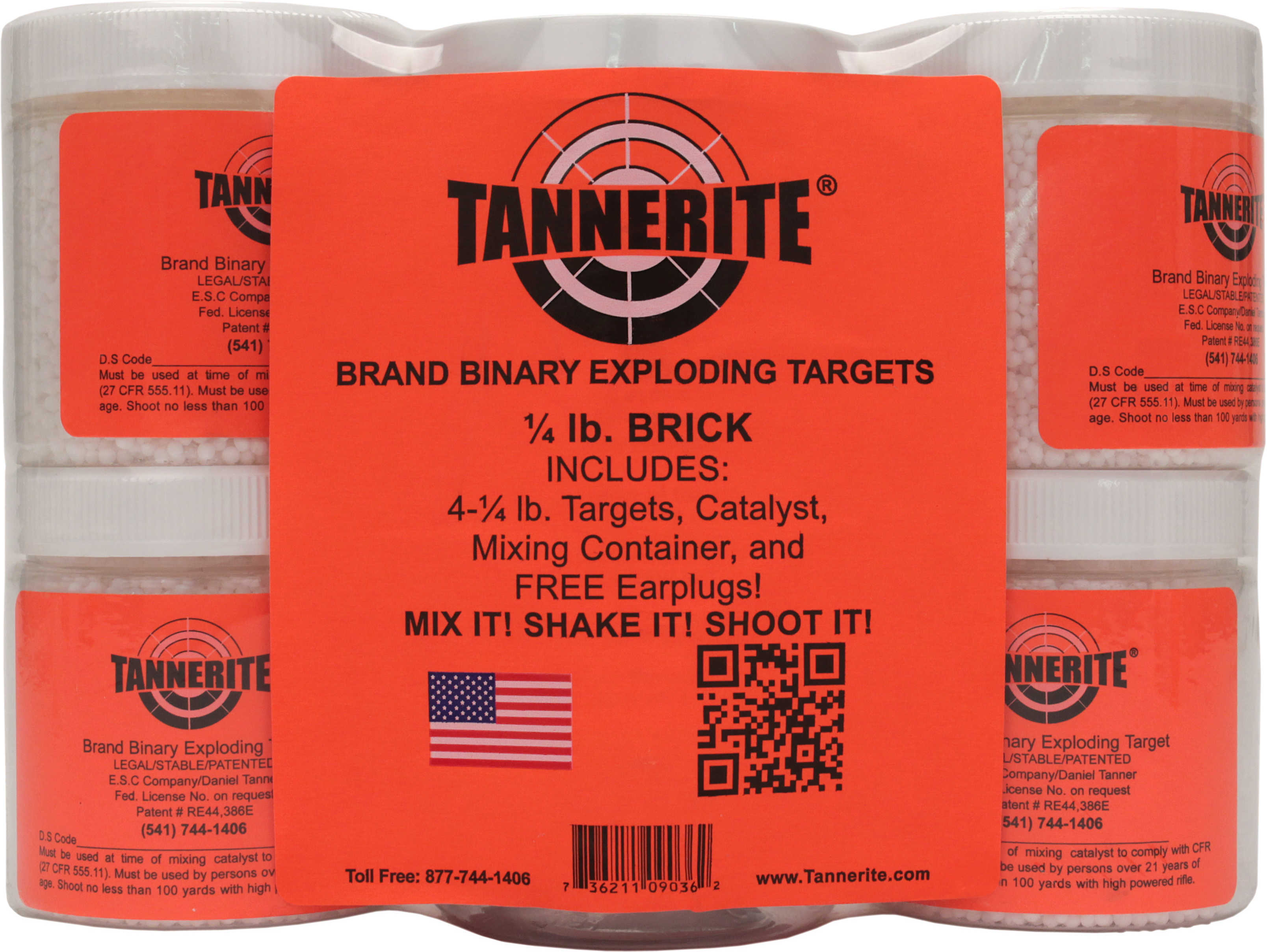 Tannerite Exploding Rifle Target 1/4 lb. 4 pk. Model: 1/4 BR