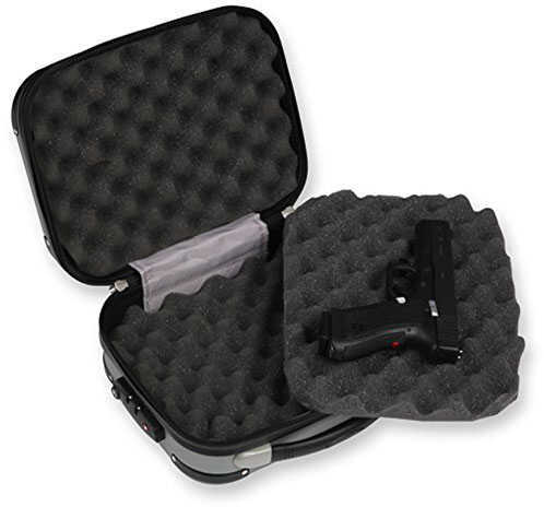 Bulldog BD580 Molded Double Pistol Case ABS Poly Textured 8.5"X11.5"X5" Gray/Blk