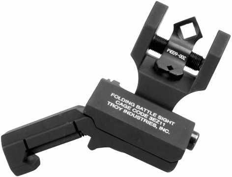 Troy Ind SSIG45SMDBT 45s Front & Dipotic Rear AR-15/M4/M16 Black Metal