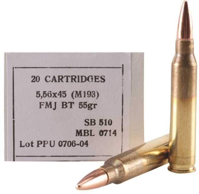 5.56mm Nato 55 Grain Full Metal Case 200 Rounds Prvi Partizan Ammunition