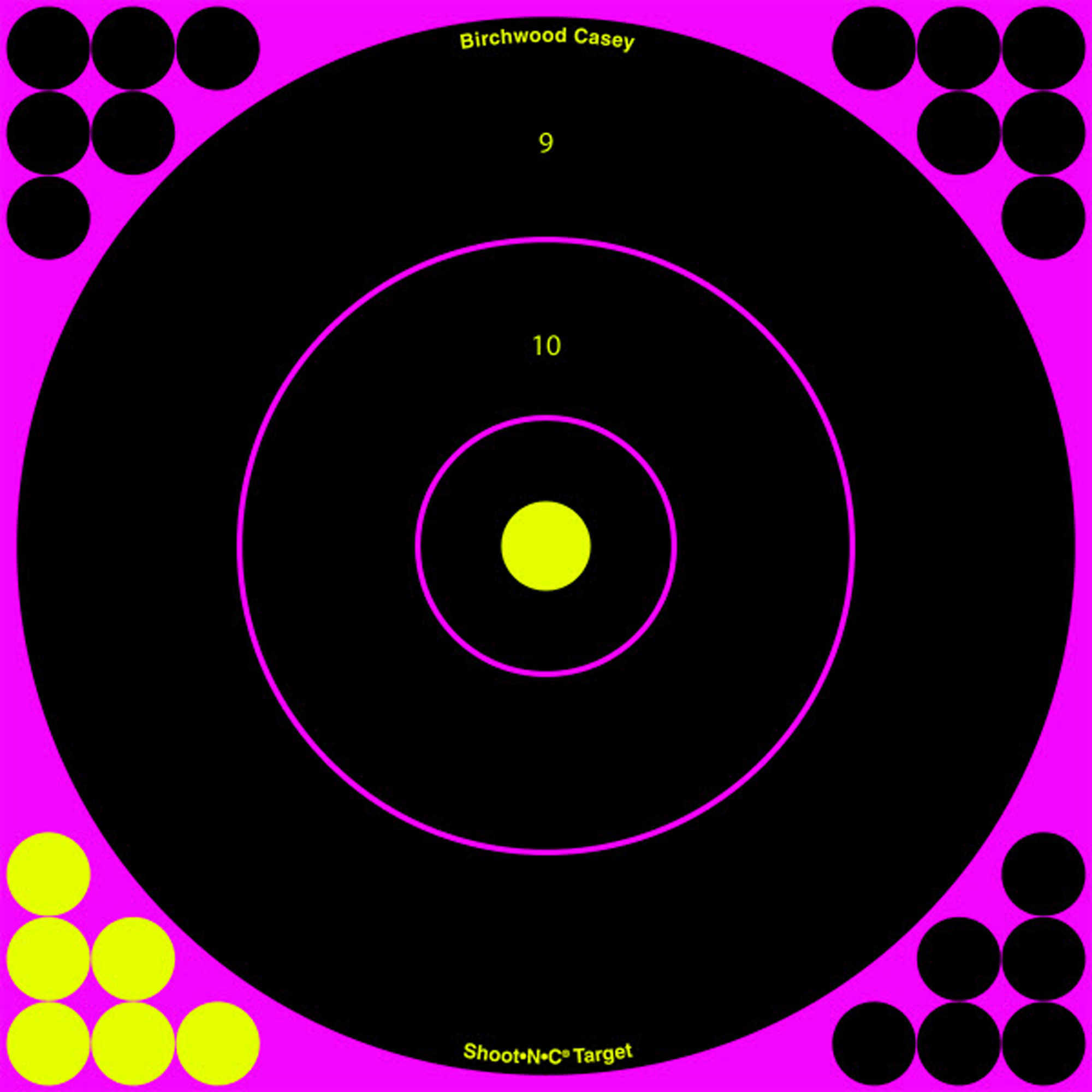 B Casey SHOOTNC Pink 12" Bullseye