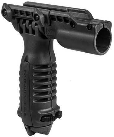 Mako Tactical Foregrip with Integrated Adj Bipod and 1" Flashlight Adapter T-PODFA-B