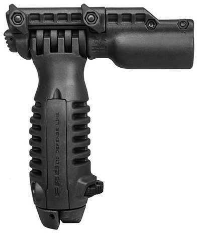 Mako Tactical Foregrip with Integrated Adj Bipod and 1" Flashlight Adapter T-PODFA-B