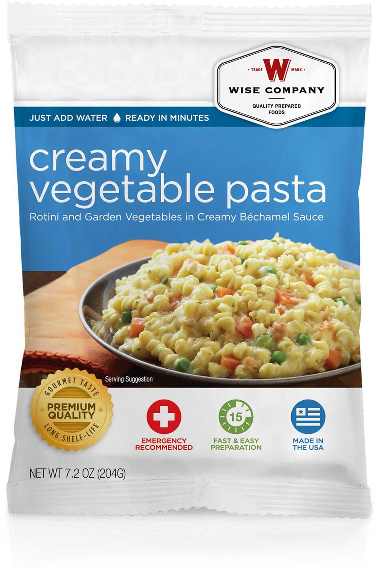 Wise Food Outdoor Packs 6Ct/4 Serving Creamy Pasta Vegetable Rotini 2W02202