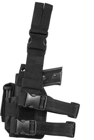 NCStar CVDLHOL2954B Drop Leg Universal Semi-Auto Handgun PVC Fabric Black