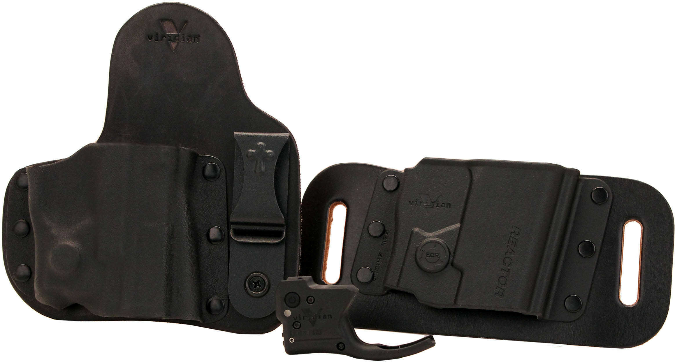 Viridian R5 Green Laser For S&W Shield With Crossbreed Appendix Carry RH/IWB Holster