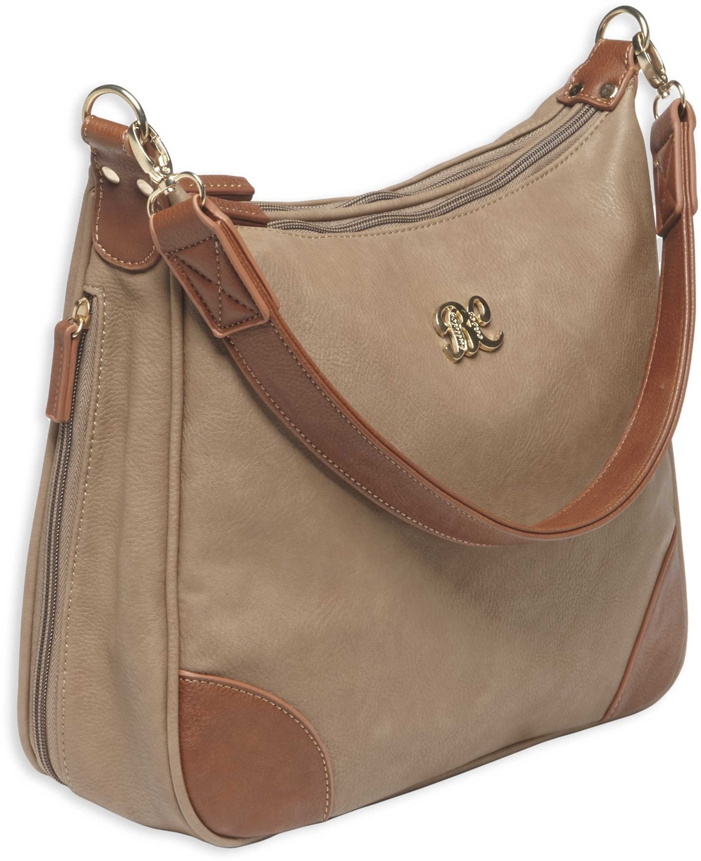 Bulldog BDP014 Hobo Style Purse Shoulder Universal Handgun Leather Taupe/Tan