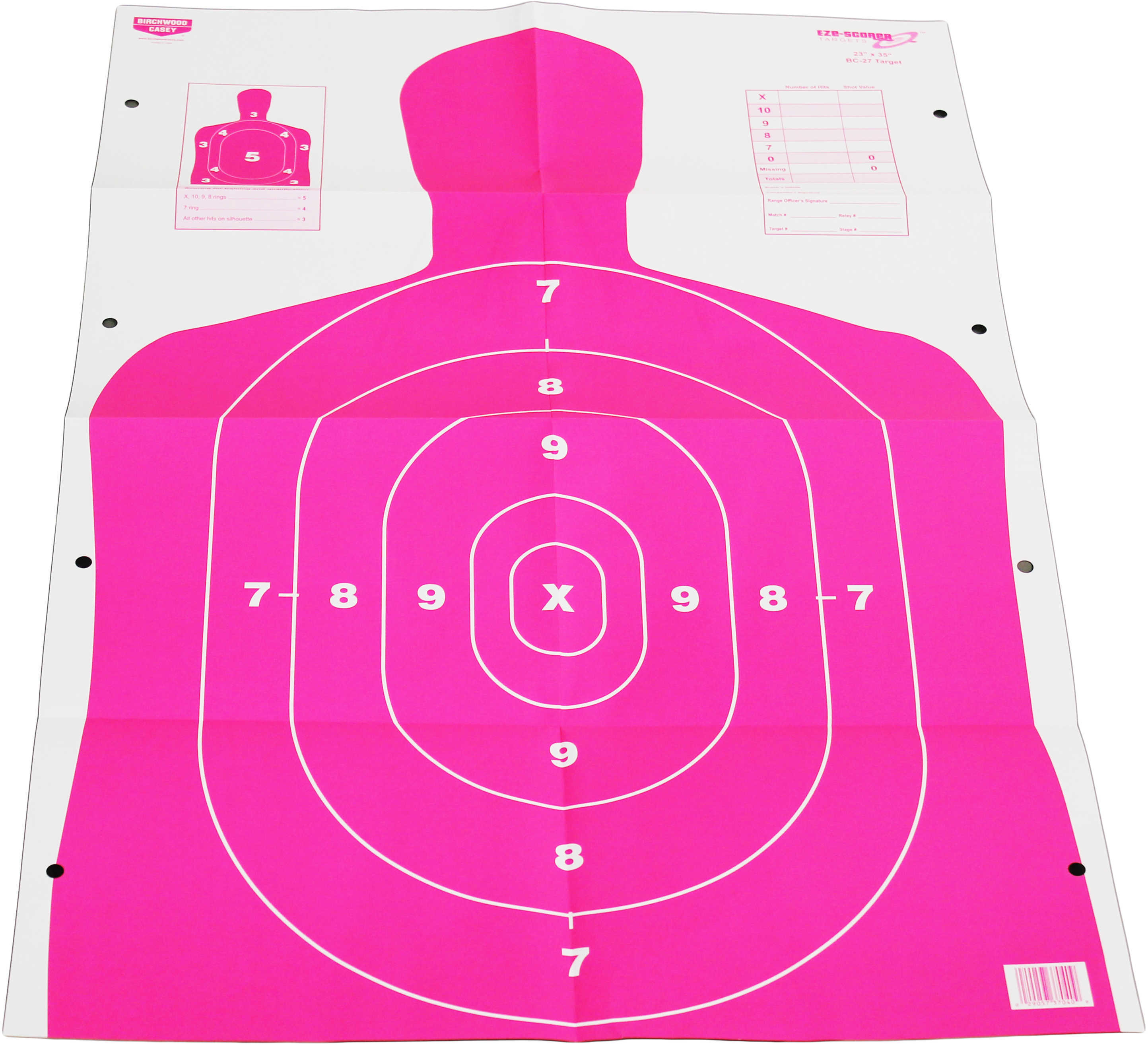 Birchwood Casey 37039 EZE-Scorer BC-27 23" x 35" Silhouette Target 5 Pack Pink