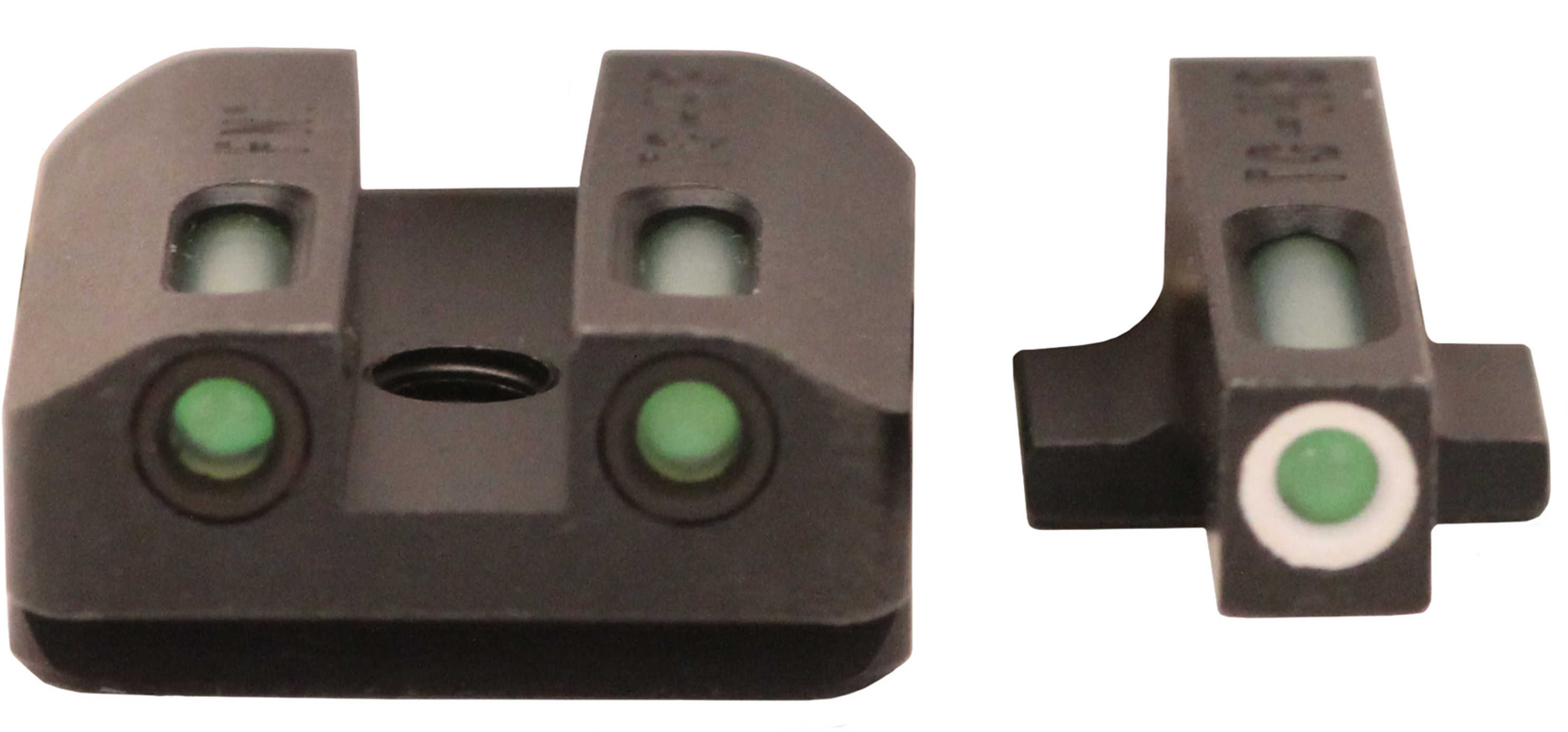 Truglo TG13FN2A Brite-Site TFX Day/Night Sights FNX 40 Tritium/Fiber Optic Green w/White Outline Front Rear Black