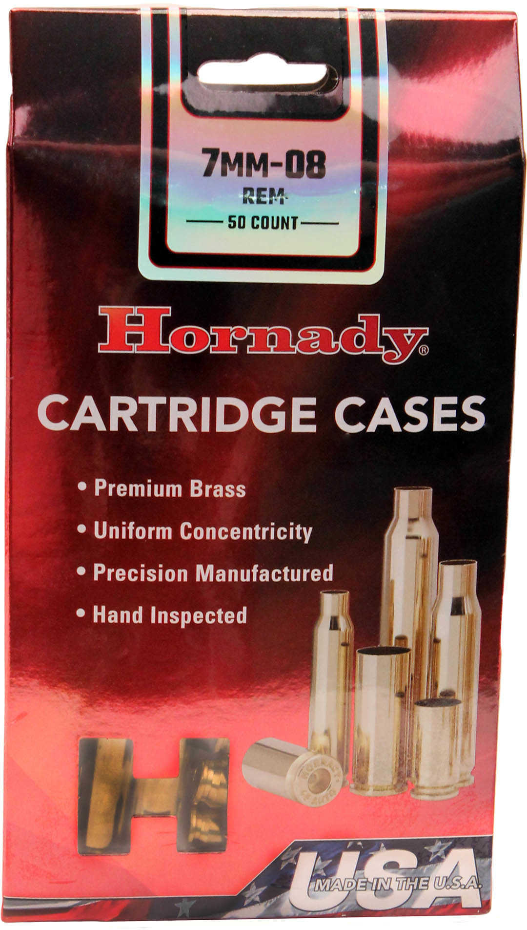 Hornady 8646 Rifle 7mm-08 Remington Brass 50