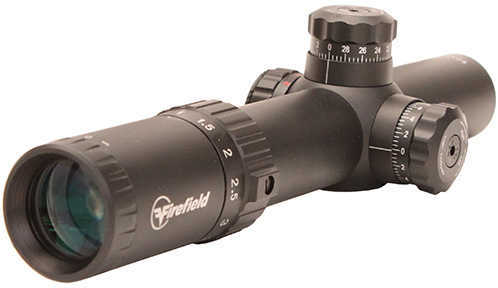 Firefield FF13060 Close Combat 1-4x 24mm Obj 88.3-23.8 ft @ 100 yds FOV 30mm Tube Black Matte Finish Illuminated Red/Gre