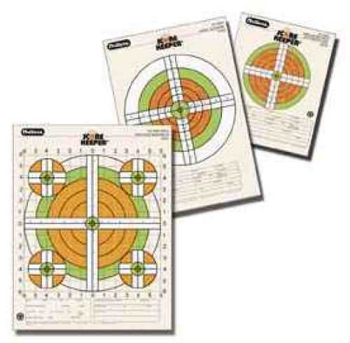 Champion Targets 45762 Score Keeper 100Yd Sight-In Bullseye 100 yds Small Bore Rifle White/Fluorescent Green & Orange 12