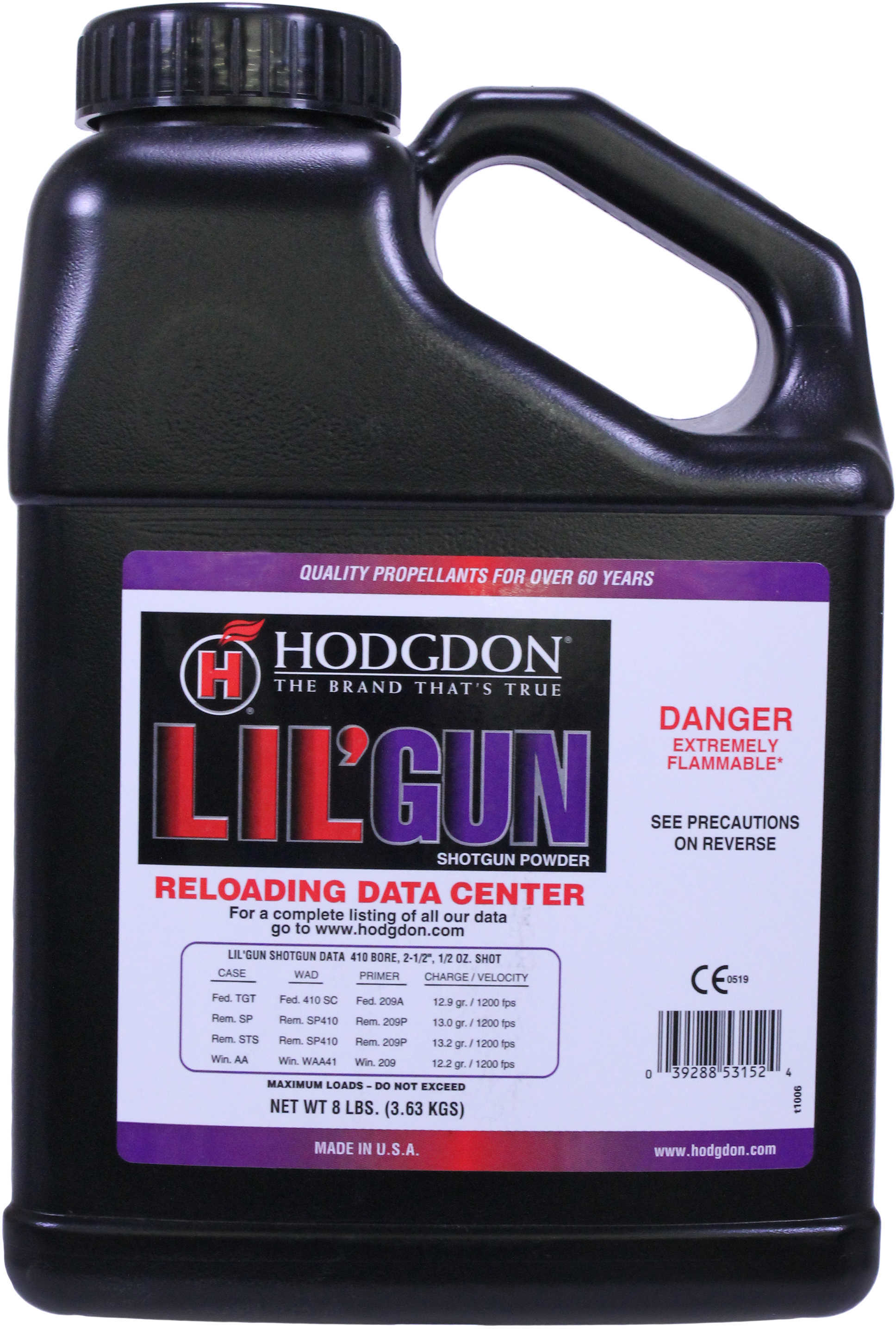 Hodgdon Powder Lil Gun Smokeless 8 Lb