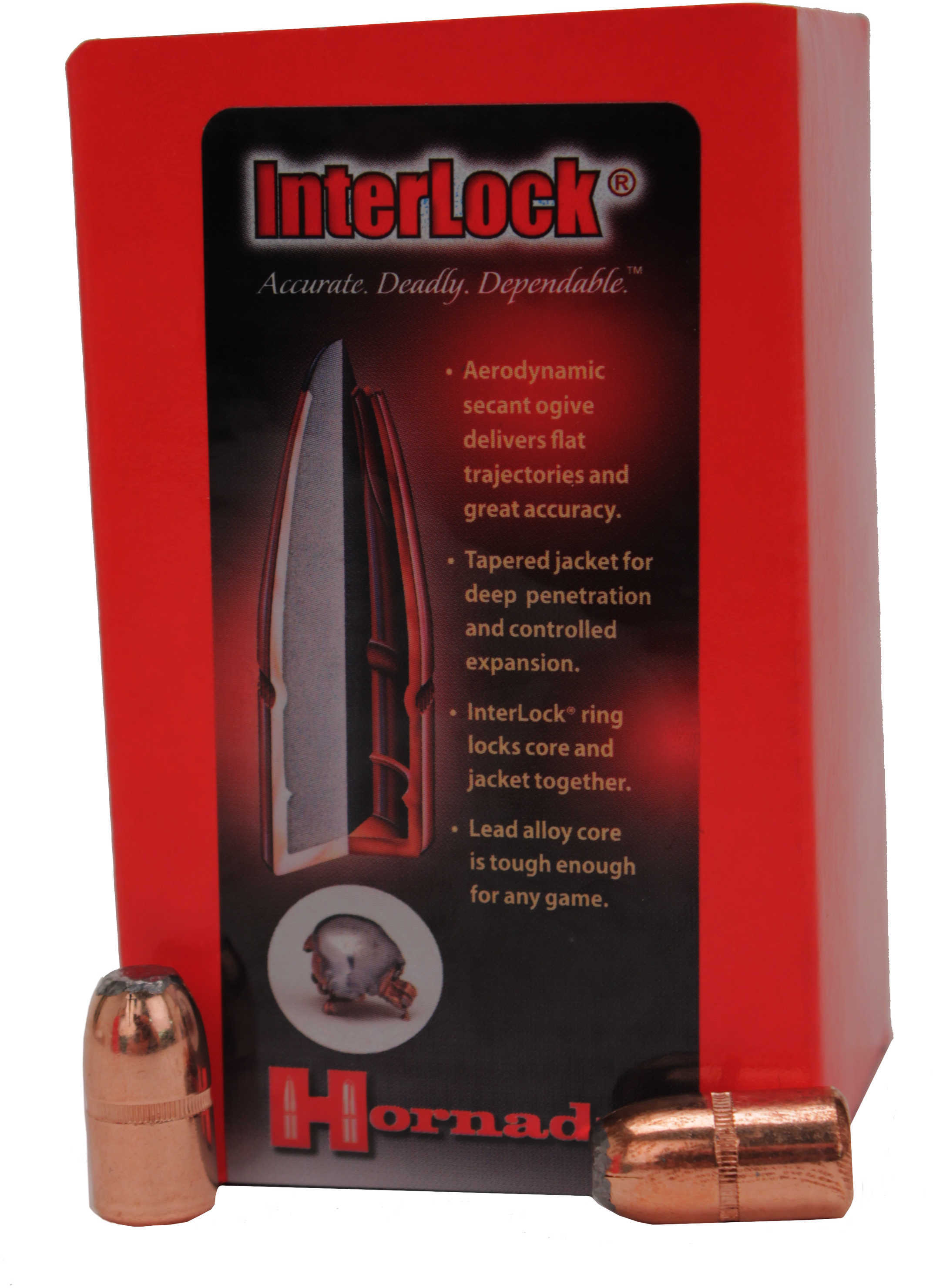 Hornady Interlock Bullets .45 Cal .458" 350 Gr FP 50/ct