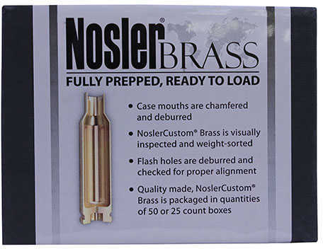 Nosler 223 Remington Unprimed Rifle Brass 50 Count