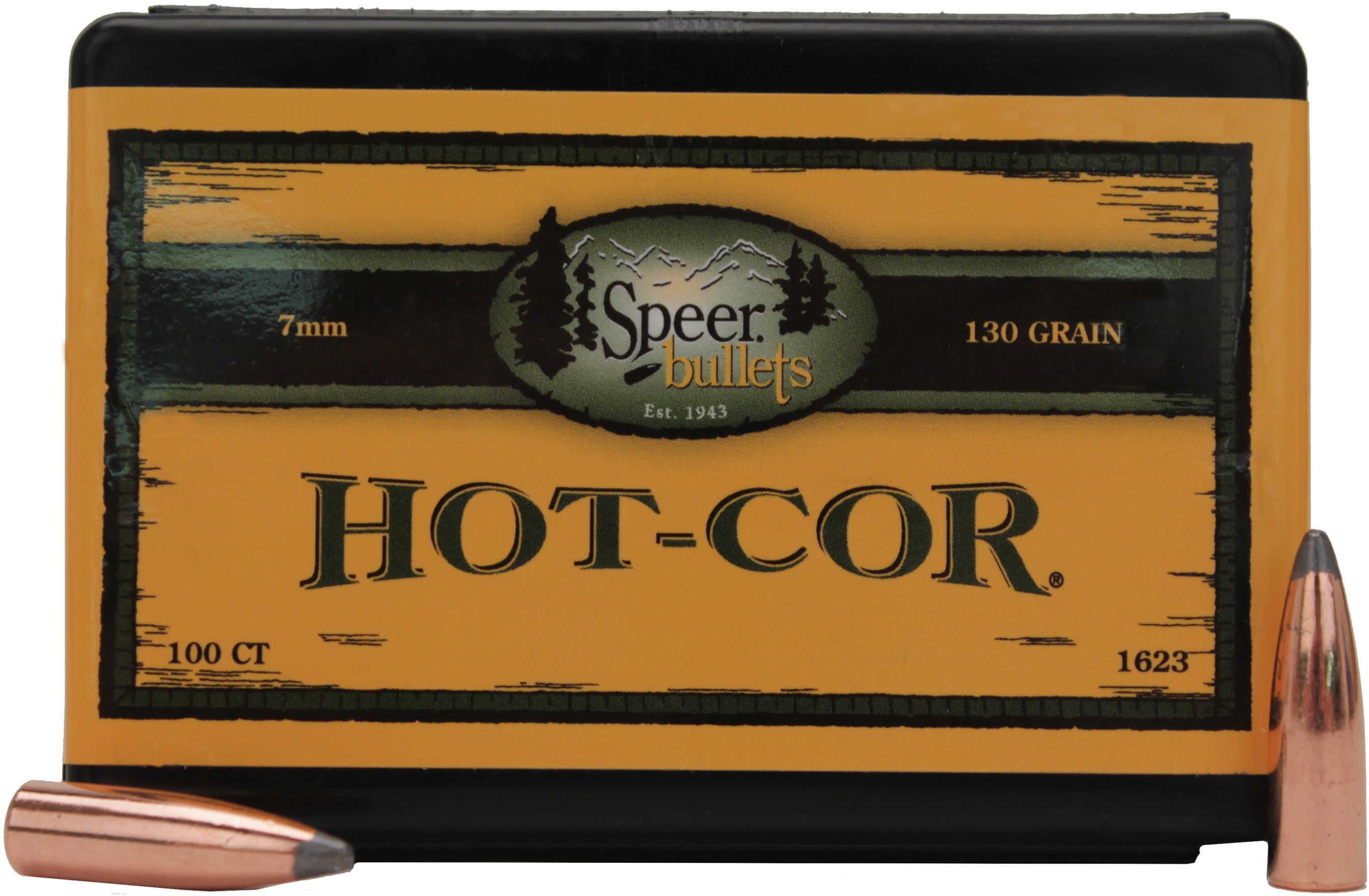 Speer 7mm .284 Diameter 130 Grain Hot Cor Spitzer Soft Point 100 Count