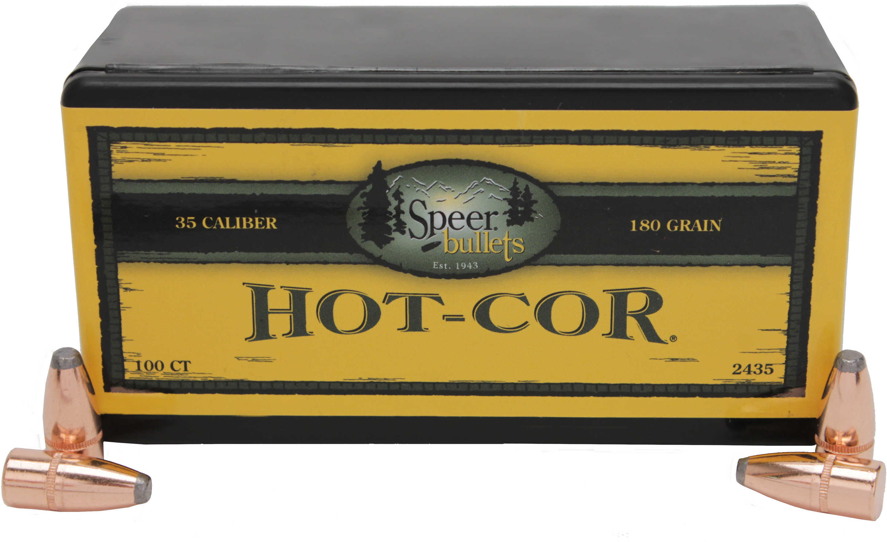 Speer 35 Caliber .358 Diameter 180 Grain Hot Cor Flat Nose Soft Point 100 Count