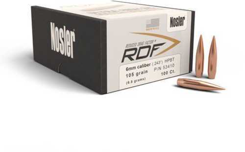 Nosler 53410 RDF 6mm .243 105 GR Hollow Point Boat Tail (HPBT) 100 Box